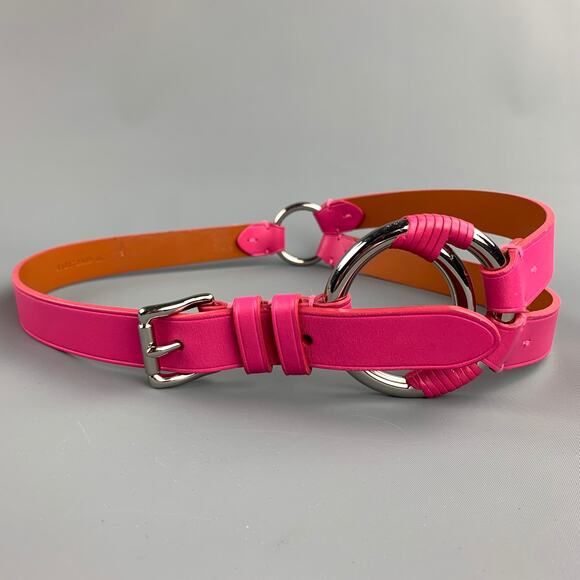 RALPH LAUREN Waist Size M Pink Leather Belt - Picture 1 of 5